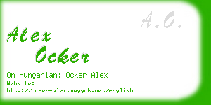 alex ocker business card